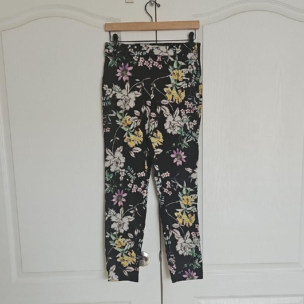 Floral Print Black Leggings